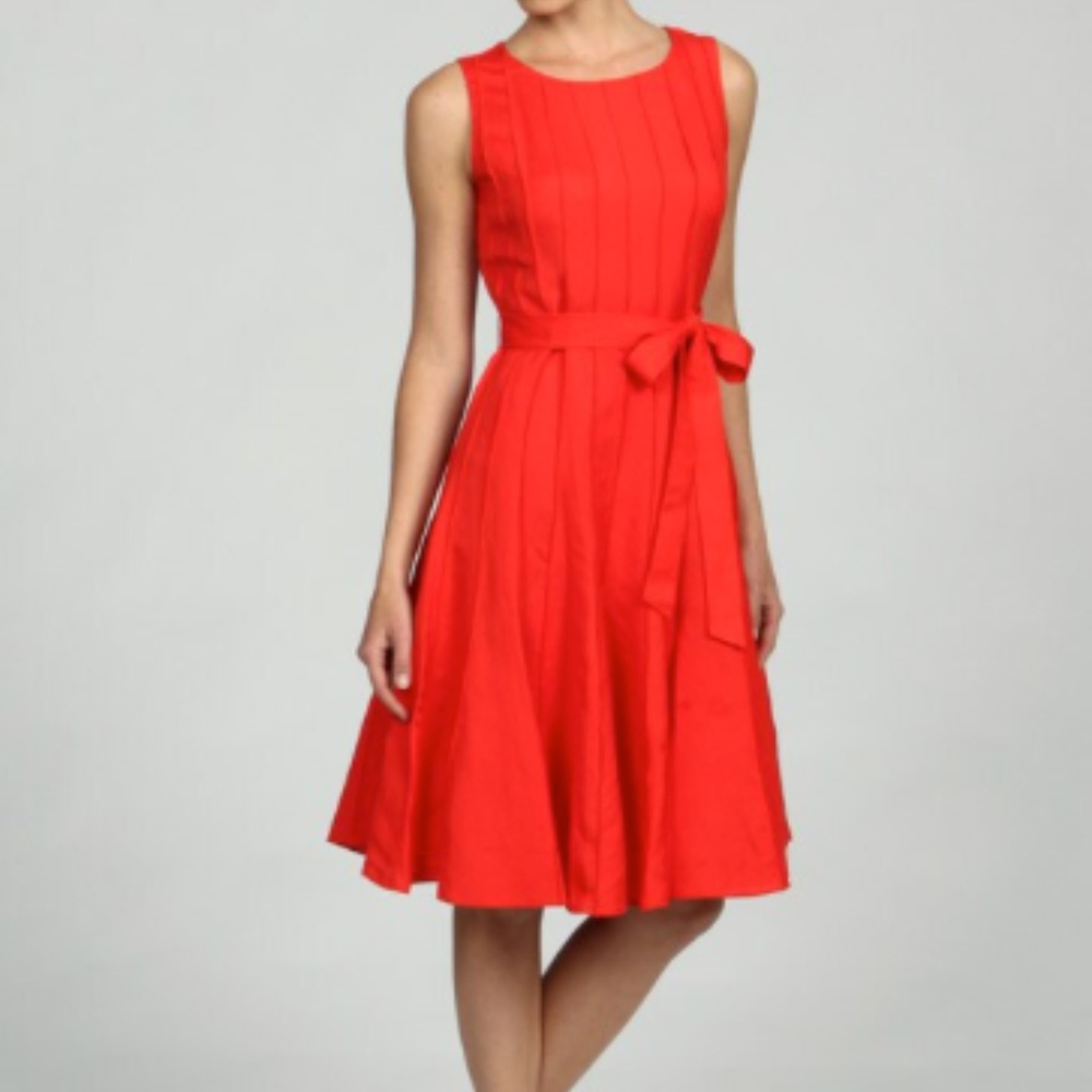 NWT Calvin Klein sash belt piped dress, 4